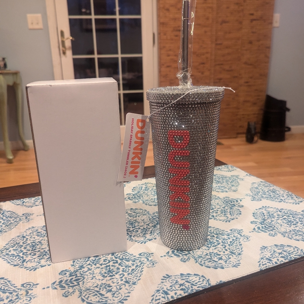 Dunkin donuts 2024 holiday bling tumbler